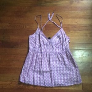 Theory polka dot tie back top